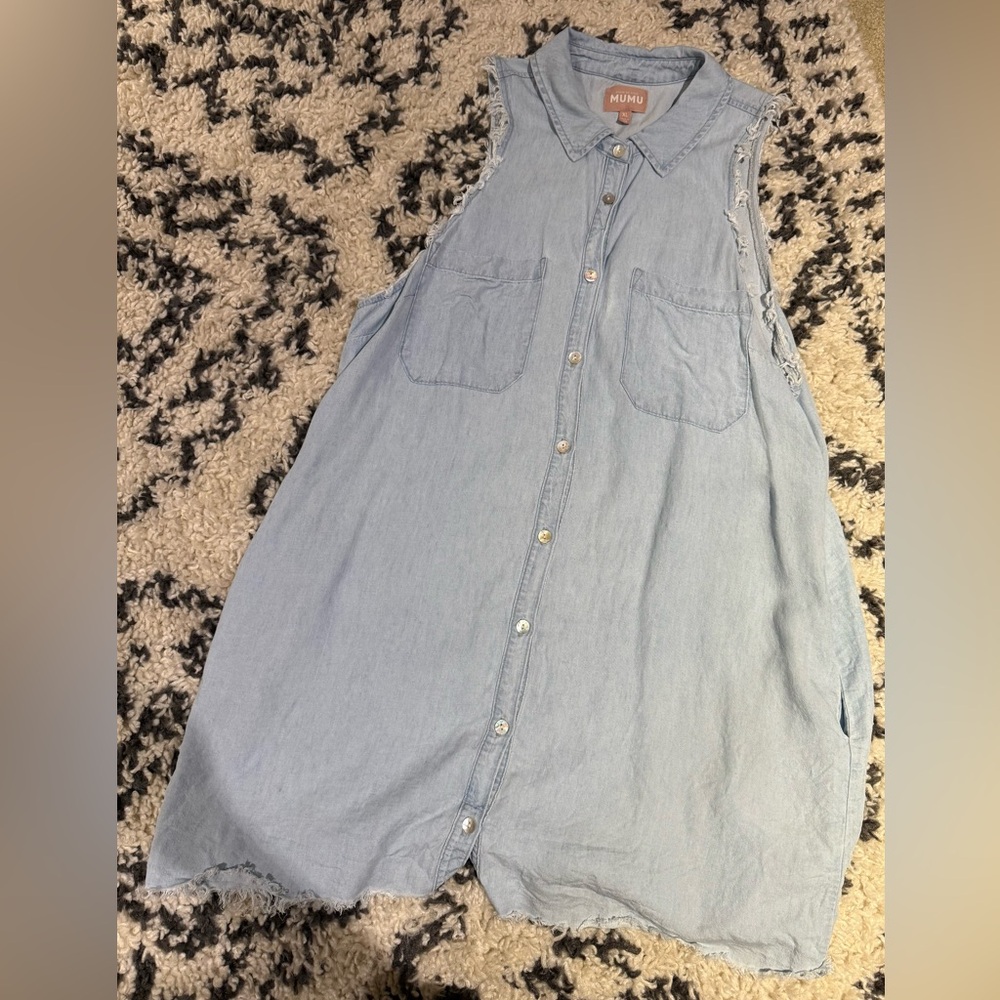 Show Me Your Mumu denim dress.